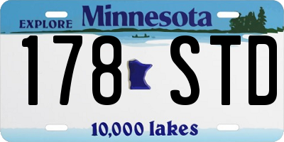 MN license plate 178STD