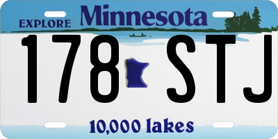 MN license plate 178STJ