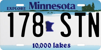MN license plate 178STN
