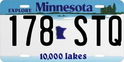 MN license plate 178STQ