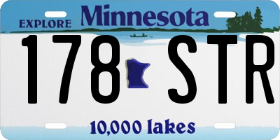 MN license plate 178STR