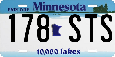 MN license plate 178STS