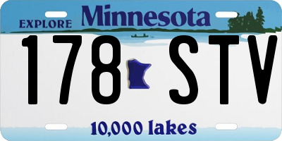 MN license plate 178STV