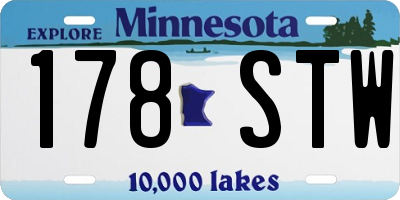 MN license plate 178STW