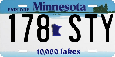 MN license plate 178STY