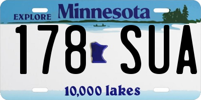 MN license plate 178SUA