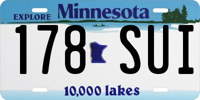 MN license plate 178SUI