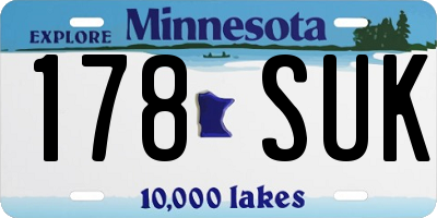 MN license plate 178SUK