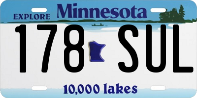 MN license plate 178SUL