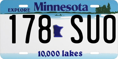 MN license plate 178SUO