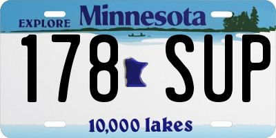 MN license plate 178SUP