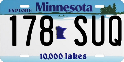 MN license plate 178SUQ