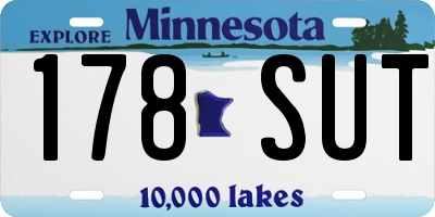 MN license plate 178SUT