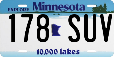 MN license plate 178SUV