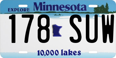 MN license plate 178SUW
