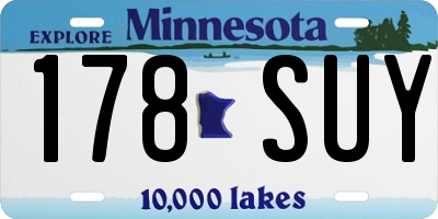 MN license plate 178SUY