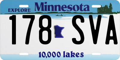 MN license plate 178SVA