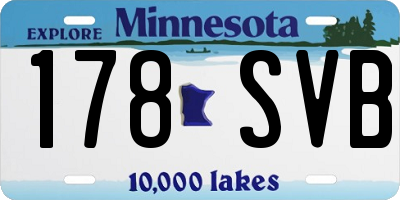 MN license plate 178SVB