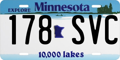 MN license plate 178SVC
