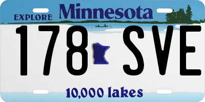 MN license plate 178SVE