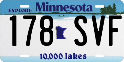 MN license plate 178SVF