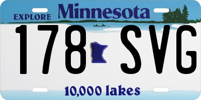 MN license plate 178SVG