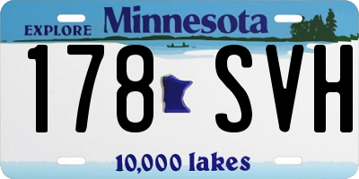 MN license plate 178SVH