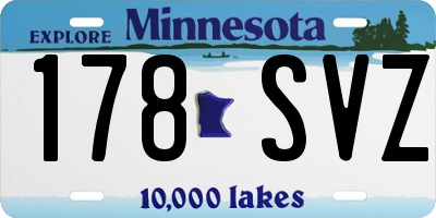 MN license plate 178SVZ