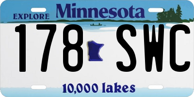 MN license plate 178SWC
