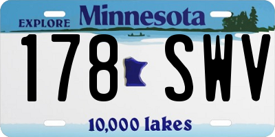 MN license plate 178SWV