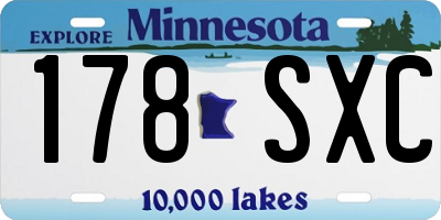 MN license plate 178SXC