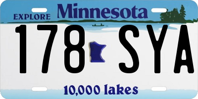 MN license plate 178SYA