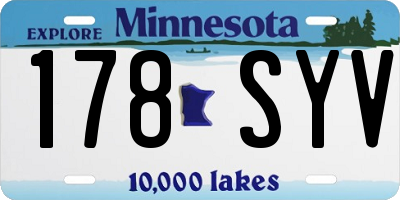MN license plate 178SYV