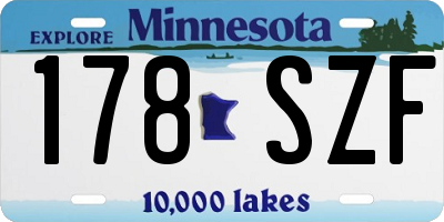 MN license plate 178SZF