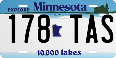 MN license plate 178TAS