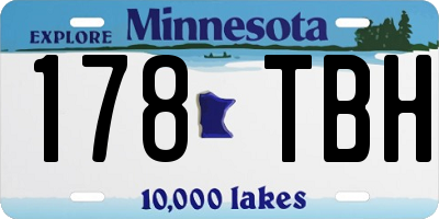 MN license plate 178TBH