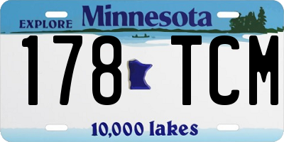 MN license plate 178TCM