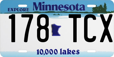 MN license plate 178TCX