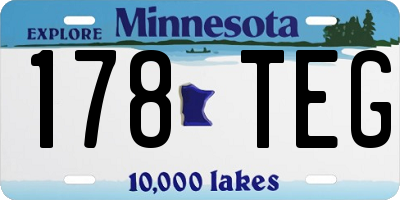 MN license plate 178TEG
