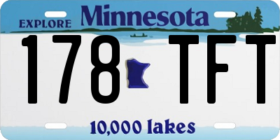 MN license plate 178TFT