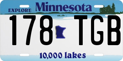MN license plate 178TGB
