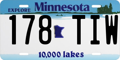 MN license plate 178TIW