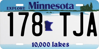 MN license plate 178TJA