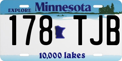 MN license plate 178TJB