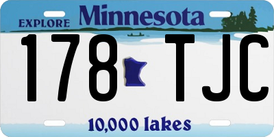 MN license plate 178TJC