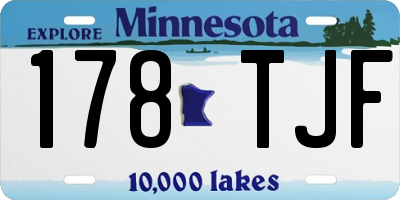 MN license plate 178TJF