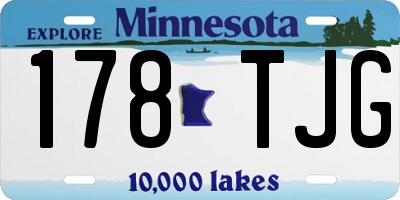 MN license plate 178TJG