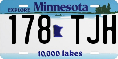 MN license plate 178TJH