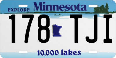 MN license plate 178TJI