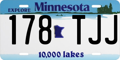 MN license plate 178TJJ